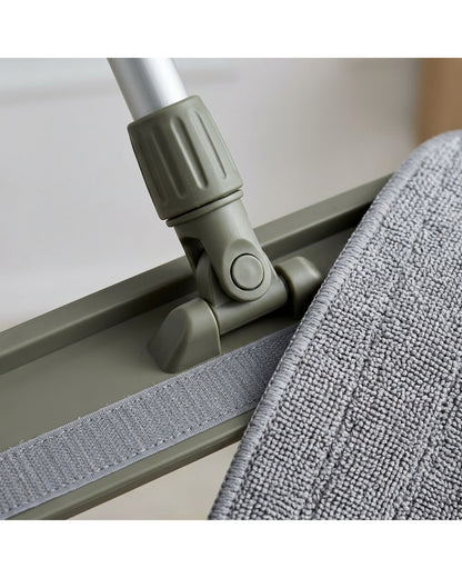 Zolan Telescopic Flat Mop 45 cm with 3 Pads Olive Gray - Detail view