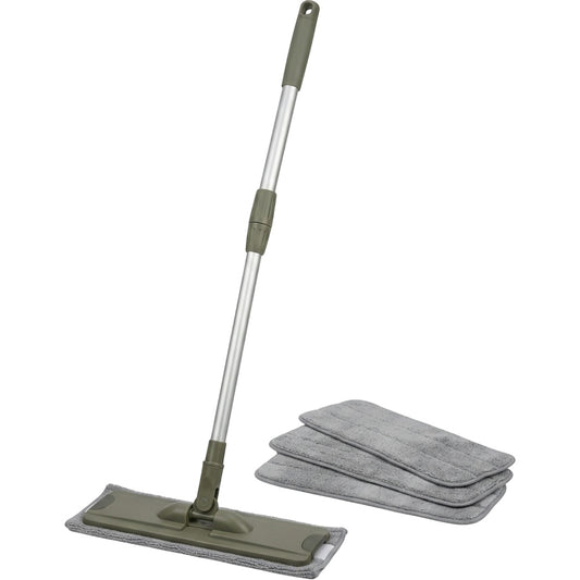 Zolan Telescopic Flat Mop 45 cm with 3 Pads Olive Gray - Product view